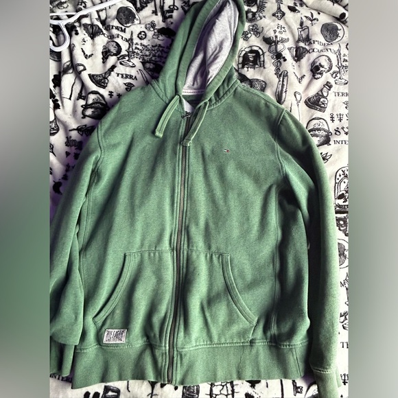 Tommy Hilfiger X L green hoodie - Picture 1 of 4